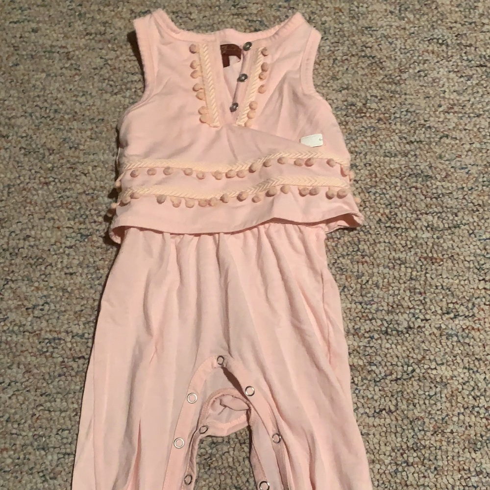 Pink tank romper